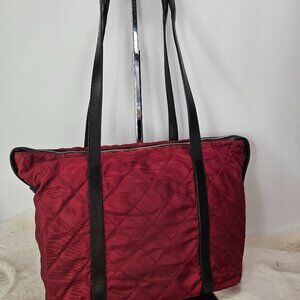 Prada  Quilted Tessuto Nylon & Leather Tote Bag